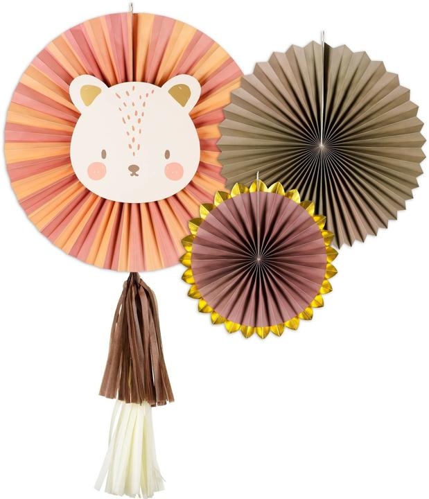 Actual product image Partydeco Rosettes Lion 3 pieces