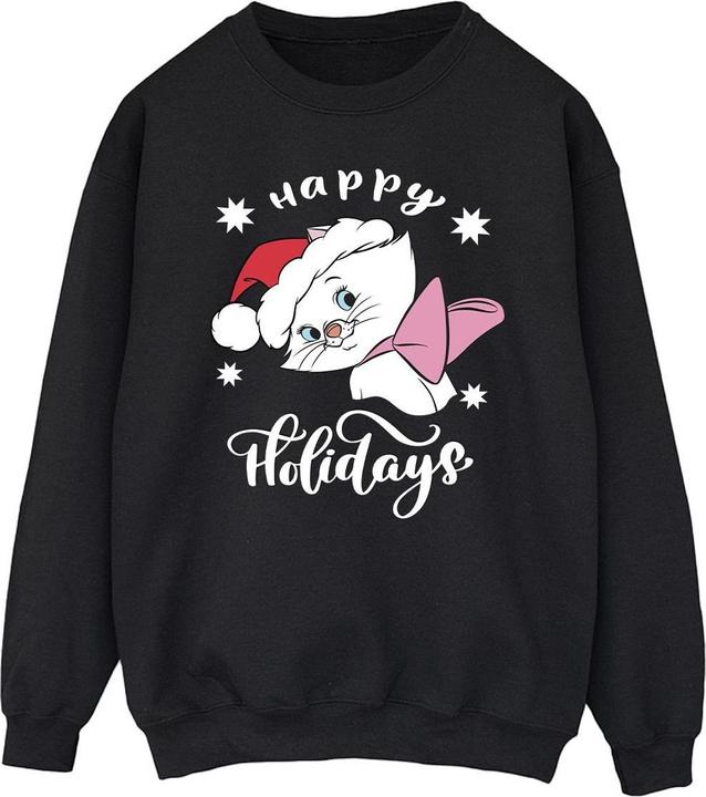 Actual product image Disney Mens The Aristocats Happy Holidays Cotton Sweatshirt (5XL)