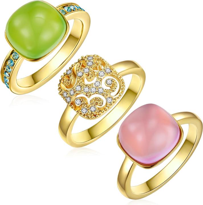 Produktbild Lulu & Jane Metall-Legierung verziert mit Kristallen von Swarovski® gelbgold - 33246 (52)