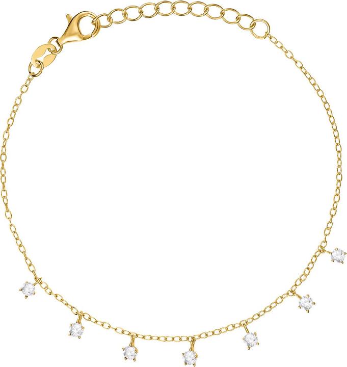La Petite Story - Gold-plated women's bracelet with clear zircons Silver LPS05AWV68 (19 cm, Silber 925)