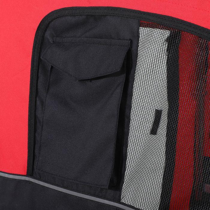 Produktbild Swisshandel24 Hundeanhänger Jogger Fahrradanhänger Hunde Hunde-Fahrradanhänger Rot+Schwarz 155 x 83 x 108 cm