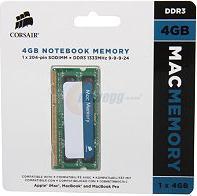 Image du produit Corsair Mac Memory (1 x 4GB, 1333 MHz, RAM DDR3, SO-DIMM)