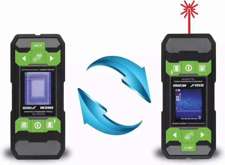 Actual product image Dedra Wall detector and laser distance meter