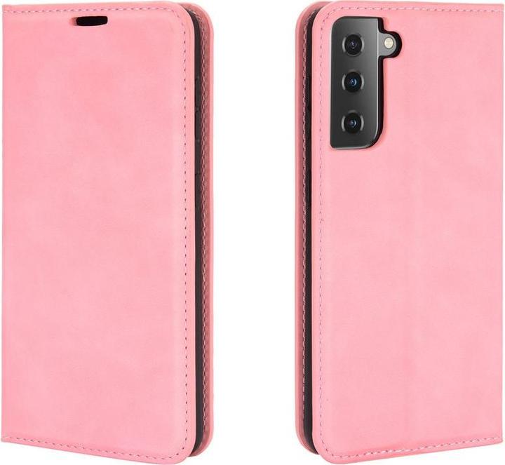 Actual product image Cover-Discount Galaxy S21 - Silky Stand Flip Case Cover pink (Samsung Galaxy S21)