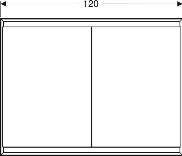 Image du produit Geberit ONE armoire de toilette avec ComfortLight, 2 portes, montage encastré, 120x90x15cm, 505.805