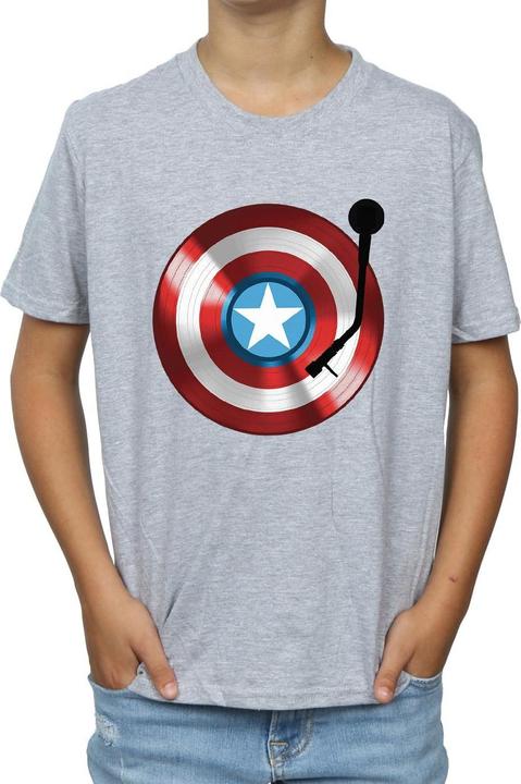 Immagine prodotto Captain America Turntable Maglietta Ragazzi (140, 146)