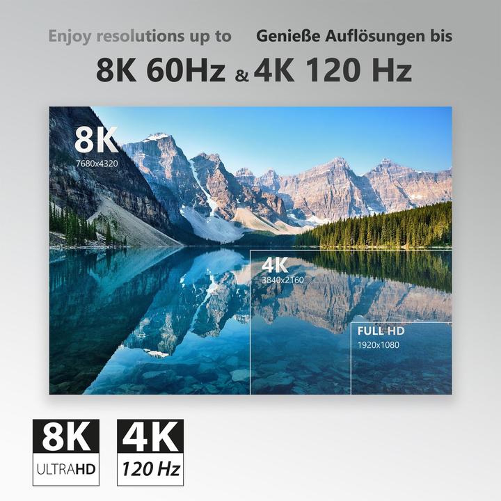 Actual product image FeinTech VMI90100 Optisches HDMI Glasfaser-Hybrid Kabel 8K 60Hz / 4K 120Hz 48 Gbps 10 m (10 m, HDMI)