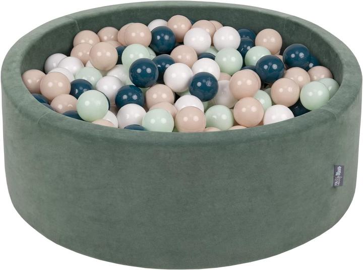 Actual product image Milkii Bällebad 90 x 30 cm mit 200 Bällen, Waldgrün