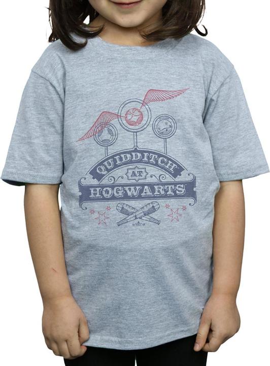 Actual product image Girls Quidditch At Hogwarts Cotton T-Shirt (152, 158)