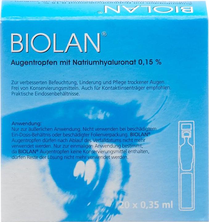 Produktbild Biolan Augentropfen (0.35 ml, 20 x 0.35 ml Augentropfen)