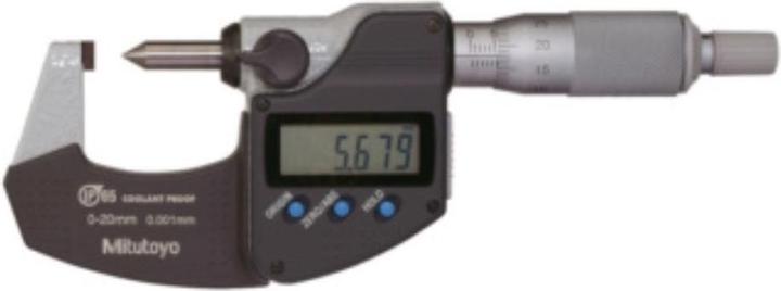 Actual product image Mitutoyo Digital outside micrometer with measuring tip, measuring range: 0-20 mm (mm)