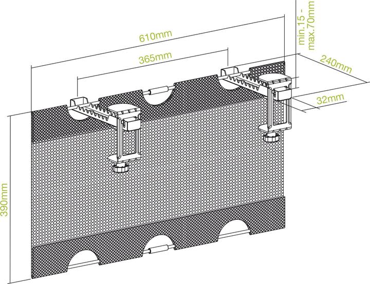 Image du produit InLine Filet de rangement pour montage sous table