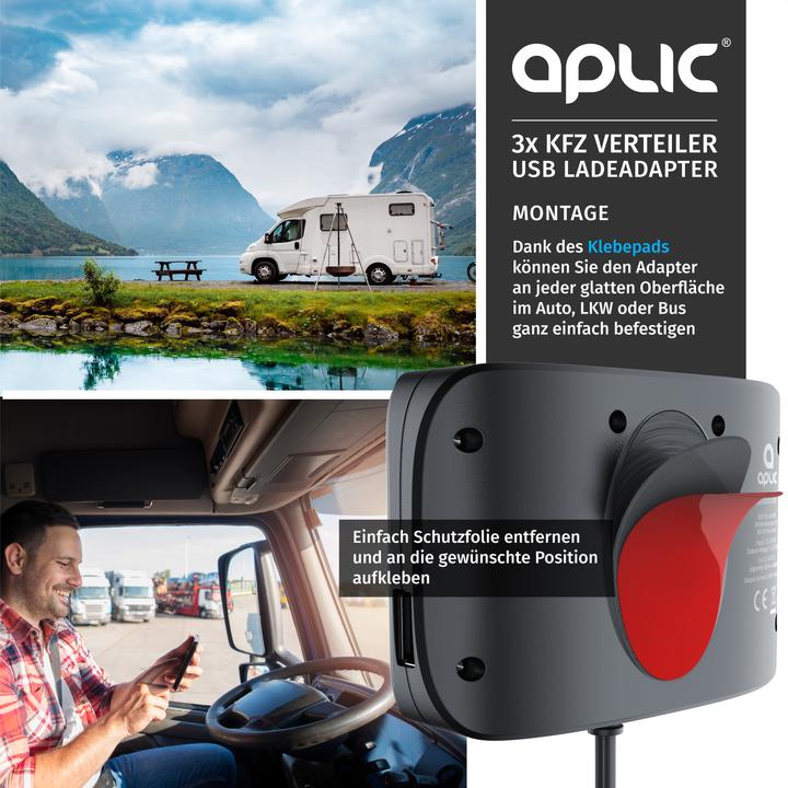Produktbild Aplic 3-fach Zigarettenanzünder Adapter