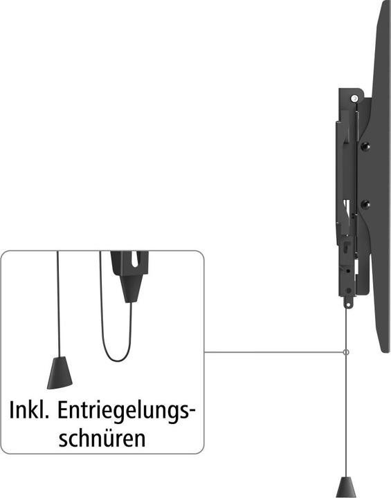Produktbild Hama TV-Wandhalterung, neigbar, Diebstahlschutz 65 (Wand, 65", 50 kg)