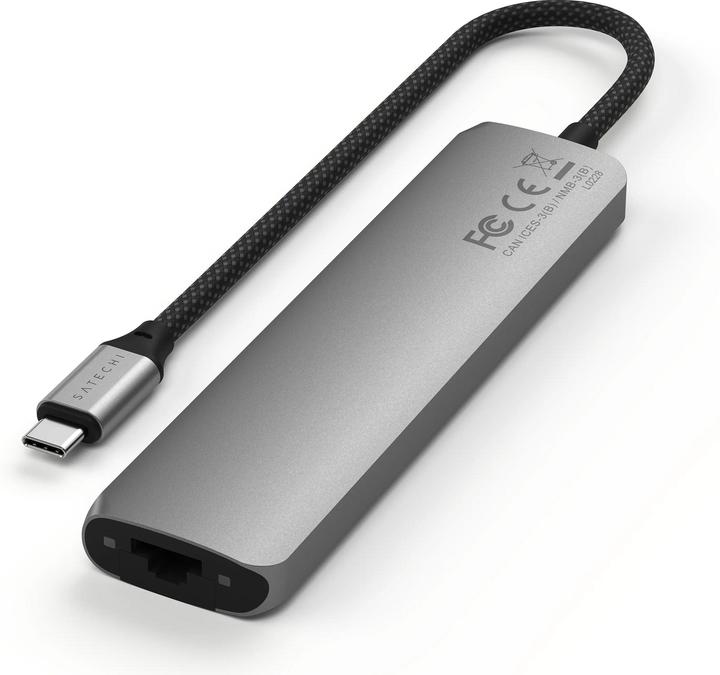 Immagine prodotto Satechi Slim 7 Multiport Hub Space Grey (USB-C, 7 Porti)
