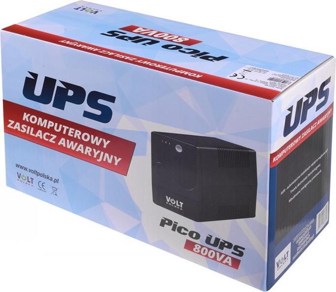 Actual product image Volt Polska Zasilacz awaryjny PicoUPS 800VA/480W 9Ah (800 VA, 480 W, Line-interactive UPS)