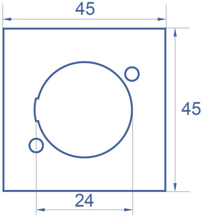 Image du produit Delock Cache module Easy 45 découpe de trou type D, 45 x 45 mm 5 pièces noir (Support mural)