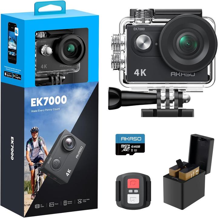 Akaso Action Cam 4K30FPS mit Fernbedienung (Wi-Fi)