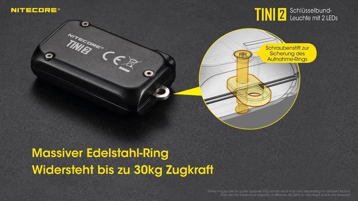 Actual product image Nitecore TINI 2 - 500 lumen, grey (4.70 cm, 500 lm)