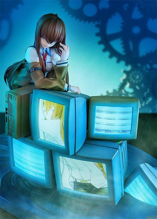 Actual product image Kadokawa SteinsGate 0 PVC Statue 1/7 Kurisu Makise With LED Light-Up Feature 21 cm