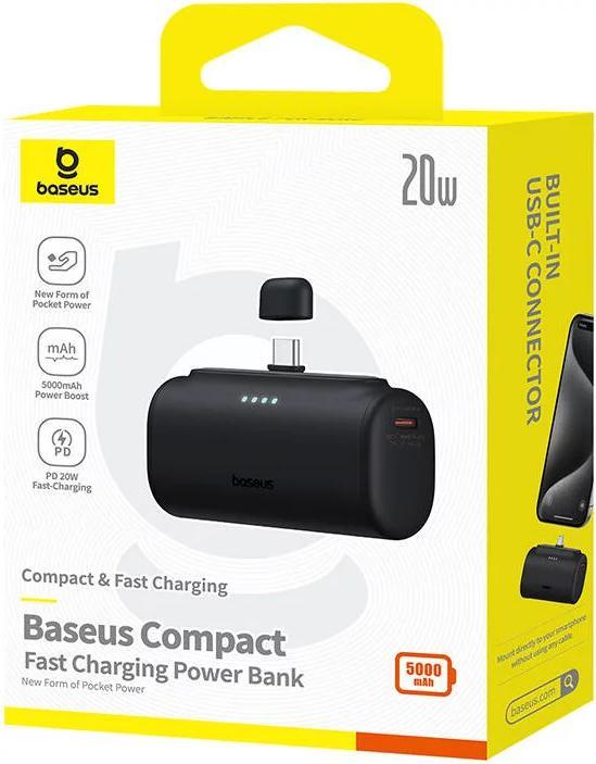 Actual product image Baseus Compact Series Fast Charging USB-C Powerbank 20W (5000 mAh, 20 W, 18 Wh)