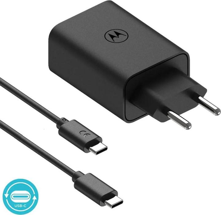 Actual product image Motorola TurboPower Travel Charger 50 W Duo USB-C + USB-A w| USB-C cable (50 W)