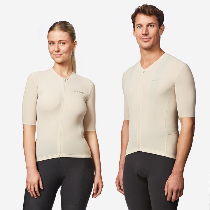 Van rysel Radtrikot kurzarm Sommer Rennrad EDR Ultra beige