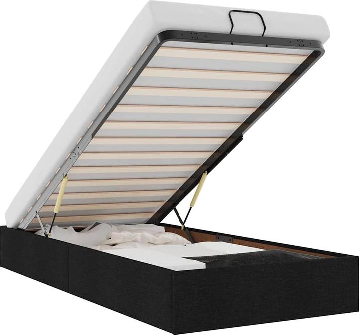Image du produit VidaXL Lit Ottoman sans matelas Noir 100x200 cm Tissu (100 x 200 cm)