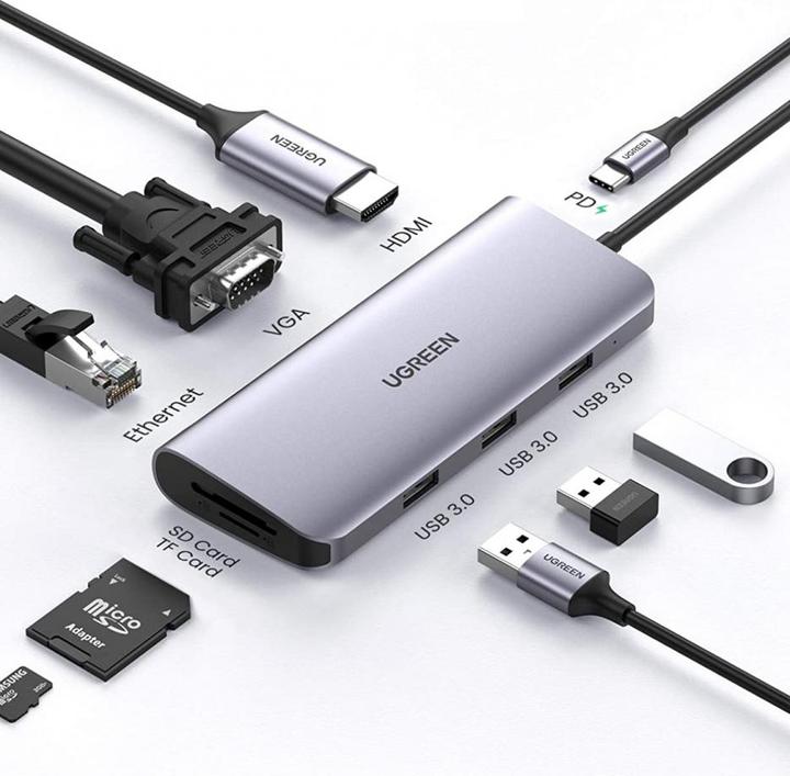 Produktbild Ugreen 9 in 1 Hub (USB-C, 9 Ports)