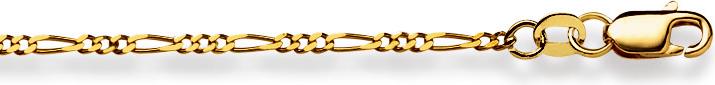 Actual product image Natsumi Schmuck Arm jewellery yellow gold 18K/750 Figaro 1.8mm (19 cm, 750/18 K Yellow gold)