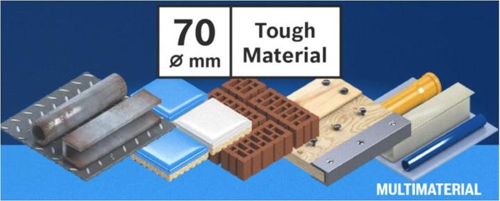 Produktbild Bosch Professional Zubehör EXPERT Tough Material Lochsäge, 70 x 60 mm (70 Millimeter)