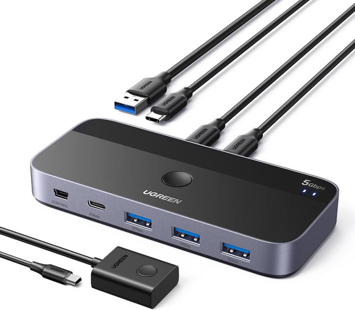 Immagine prodotto Ugreen USB 3.0 2x4 switch / switch CM687 (USB-C, 4 Porti)
