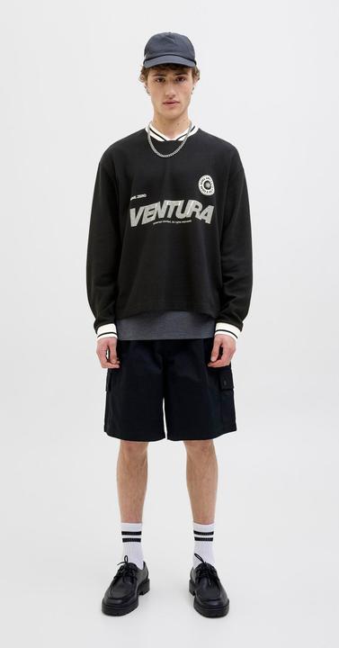 Actual product image Jack & Jones Jcohorizon Sports Print Sweat Ls V-Neck (M)