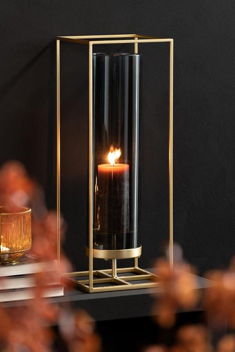 Produktbild J-Line Windlicht Rechteckig Hoch Metall/Glas Gold