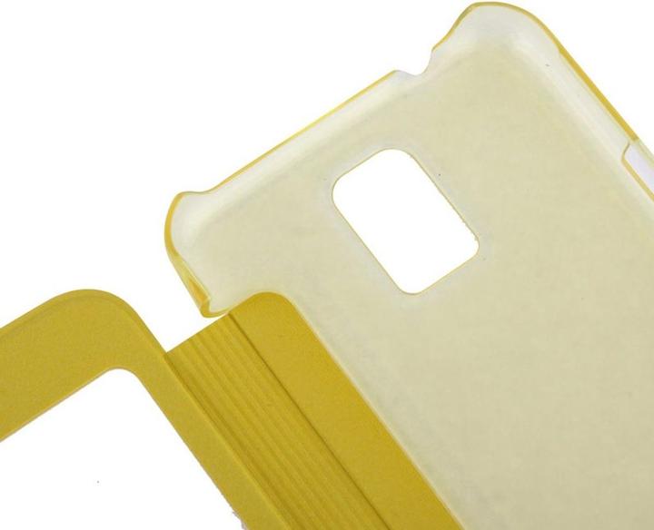 Actual product image König Design Mobile Phone Case Flipcover with Window for Samsung S5 mini / G800 Yellow (Samsung Galaxy S5 Mini)