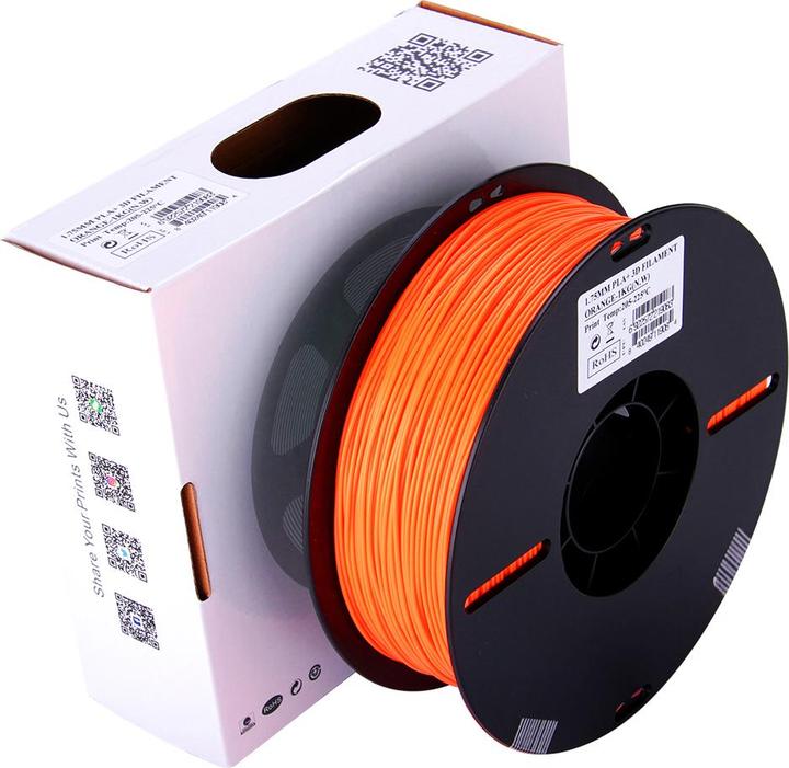 Actual product image eSUN PLA+ 1.75mm Orange 1kg 3D Filament (PLA+, 1.75 mm, 1000 g, Orange)