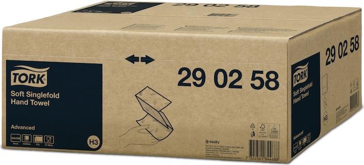 Actual product image Tork 5X250BL. ADVANCE 25X23CM WHITE 2LG H3 (5 x)
