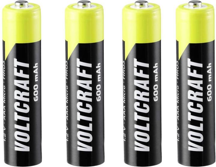 Voltcraft Endurance NiMH Micro-Akkus 600mAh, 4er (4 Stk., AAA, 600 mAh)