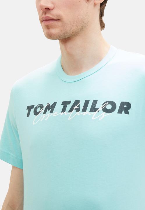 Produktbild Tom Tailor T-Shirt Kurzarmshirt mit Front-Logo-Print (M)