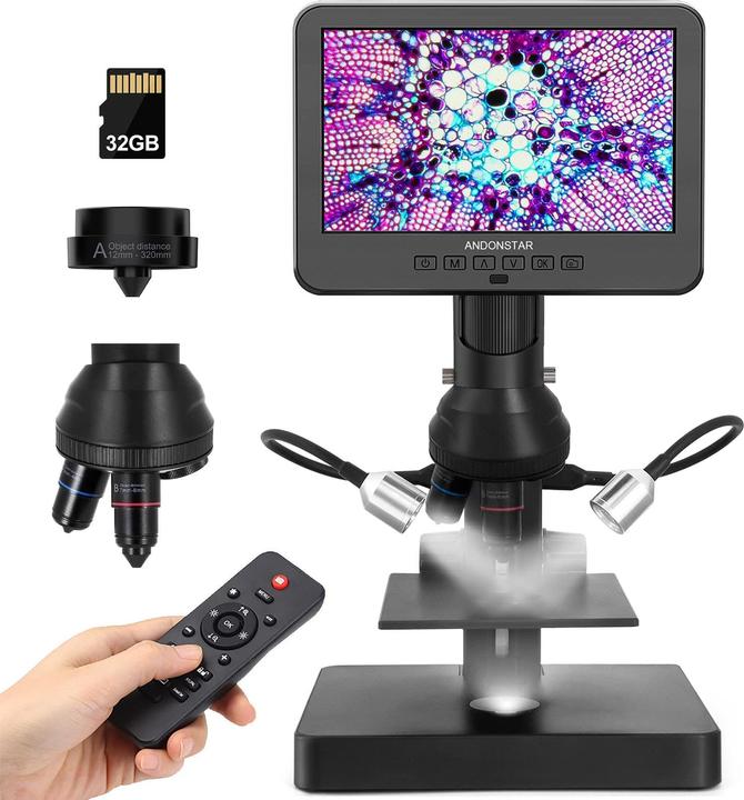 Actual product image Andonstar AD246S-P HDMI Digital Microscope with 7" Screen