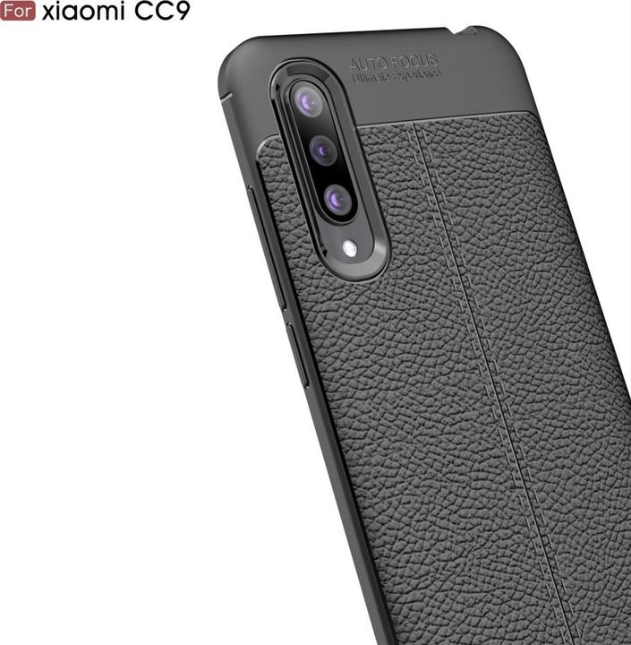 Actual product image Screenguard Xiaomi Mi 9 Lite Case Leather Design TPU Cover (Mi 9 Lite)