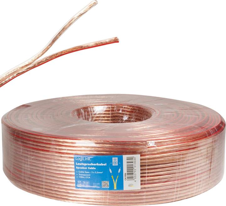 Productafbeelding LogiLink CA Luidsprekerkabel (100 m, 2.50 mm²)