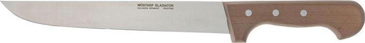 Actual product image Wüsthof Industrial knife Total length 385 mm Blade length 250 mm Back thickness 2.5 mm Wooden handle (25 cm)