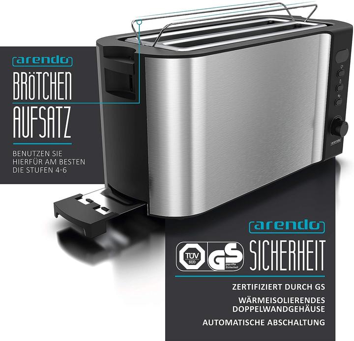 Actual product image Arendo Toaster long slot, 1500W