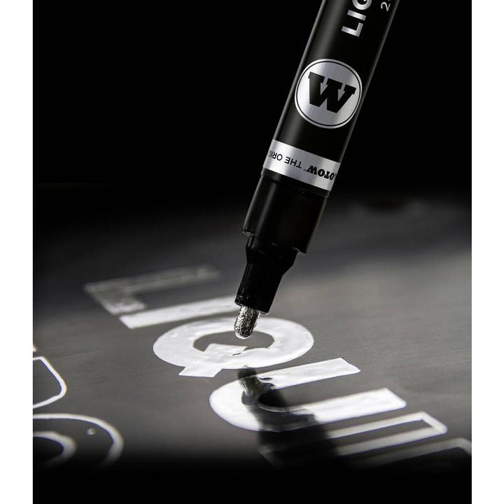Actual product image Molotow Liquid Chrome Marker Calligraphy Set (bullet tip 1.0mm and calligraphy tip 3.0mm, special tip) (Black, 3 mm, 2 x)