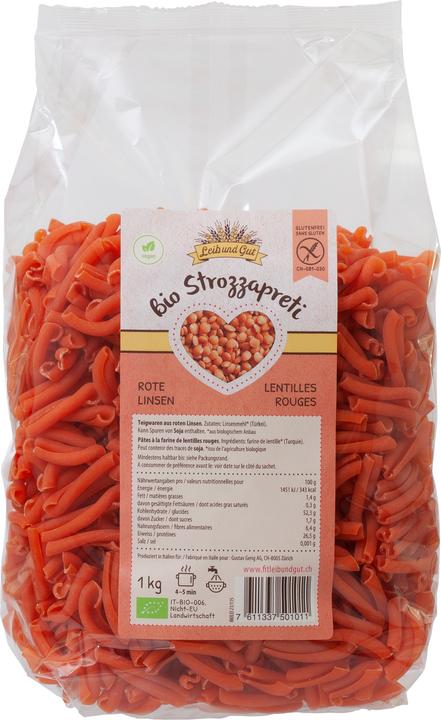 Actual product image Leib und Gut Strozzapreti red lentils BIO (1000 g)