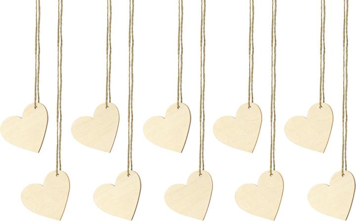 Image du produit Partydeco Carte de table Coeur 6 x 5 cm, 10 pièces, Marron (10 pcs)