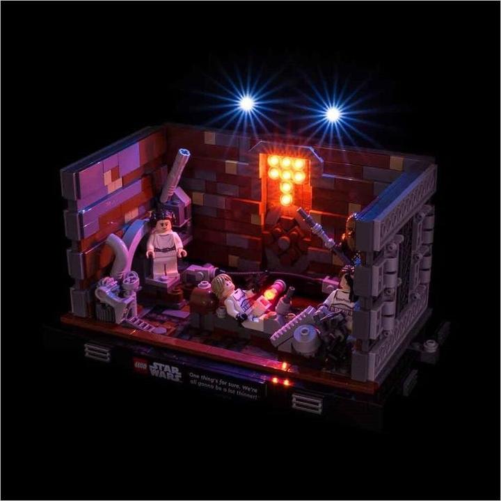 Actual product image Light my bricks LED light set for LEGO Star Wars Death Star trash compactor - diorama