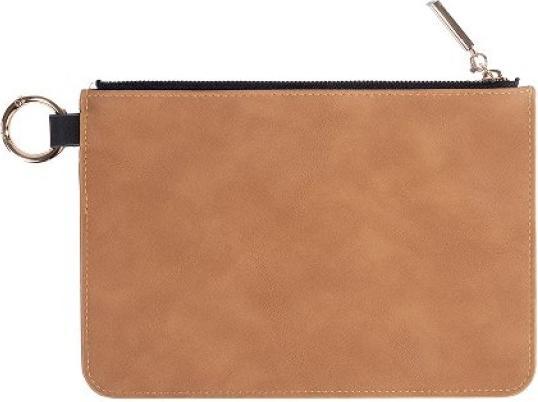 Image du produit Artebene MAJOIE Trousse à maquillage soft camel- Sac en cuir végétalien avec mousqueton