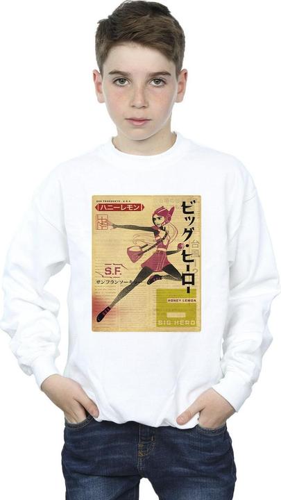 Immagine prodotto Disney Big Hero 6 Baymax Honey Lemon Newspaper Felpa Ragazzi (140, 146)